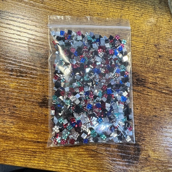 Colorful Square Rhinestones- mix of colors - Picture 2 of 2
